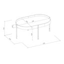 Ver imagem 3 de Mesa de Centro Bete 93cm no Couro Caramelo - Sallar Home