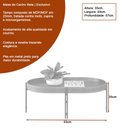 Ver imagem 2 de Mesa de Centro Bete 93cm no Couro Caramelo - Sallar Home