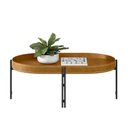 Ver imagem 4 de Mesa de Centro Bete 93cm no Couro Caramelo - Sallar Home