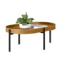 Ver imagem 6 de Mesa de Centro Bete 93cm no Couro Caramelo - Sallar Home