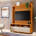 Ver imagem 1 de Estante Home Estilos TV até 55 pol 2 Pt -Ripado -Carmolar:Nature/Off-White