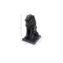 Ver imagem 2 de Escultura Leão Sentado com Base Luxo Decoração 30 Cm:preto Fosco