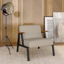 Ver imagem 2 de Poltrona Decorativa Coimbra Preto/cinamomo/bege - Móveis Arapongas Preto Fosco/cin/suede Bege