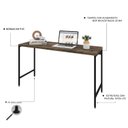 Ver imagem 4 de Escrivaninha Mesa Escritório Estilo Active 135cm Industrial Yescasa Carvalho Dark Marrom