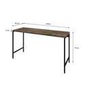 Ver imagem 3 de Escrivaninha Mesa Escritório Estilo Active 135cm Industrial Yescasa Carvalho Dark Marrom
