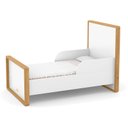 Ver imagem 3 de Berço Americano com Capitonê New Boucle e Cômoda Infantil Tutto New Freijó Branco Acetinado - Matic