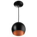 Ver imagem 2 de Pendente Bola Pequena Preto/Cobre Sala Cozinha Quarto