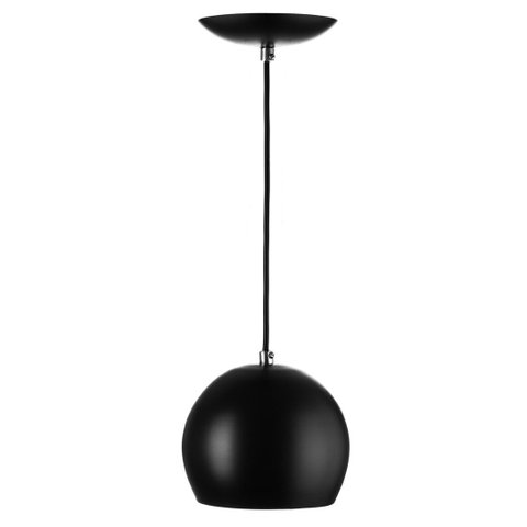 Pendente Bola Pequena Preto/Cobre Sala Cozinha Quarto