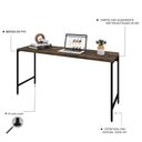 Ver imagem 4 de Escrivaninha Mesa Escritório Active 150cm Industrial Yescasa Carvalho Dark Marrom