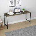 Ver imagem 1 de Escrivaninha Mesa Escritório Active 150cm Industrial Yescasa Carvalho Dark Marrom