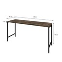 Ver imagem 3 de Escrivaninha Mesa Escritório Active 150cm Industrial Yescasa Carvalho Dark Marrom