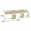 Ver imagem 3 de Conjunto de Escritório Noruega 2 Livreiro e 3 Mesas 90cm - Via Nossa - Off White e Cedro