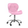 Cadeira Office Eiffel Slim com Base Giratória e Ajustável - Rosa Rosa - 1