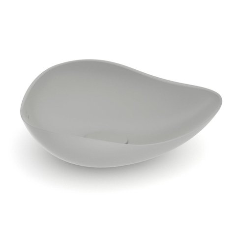 Cuba de Apoio Oval 54x37,5cm Ruy Ohtake Roca Cinza/Stone