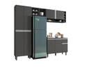 Ver imagem 2 de Cozinha Modulada Completa Vanessa com 9 Portas Cinza Fosco Ajl