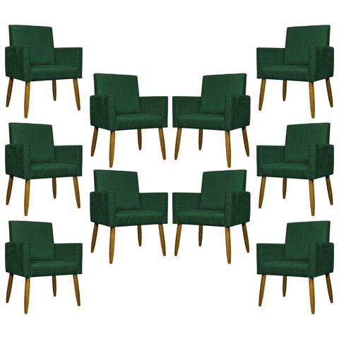Kit 10 Poltronas Decorativas Mari para Sala Quarto