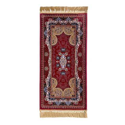 Tapete Persa Royal Vermelho 50x85cm Fio Acetinado - Ideal para Quarto e Sala