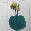 Ver imagem 2 de Cabide Gancho Simples de Parede Dourado Brilhoso Aço Inox Acessório Banheiro Multiuso Cabideiro Luxo