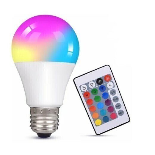 Lâmpada Led Bulbo Rgb 3w Colorida Bivolt com Controle Remoto - 3