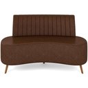 Ver imagem 2 de Sofá Chaise Living 2 Lugares 135cm para Sala Cayman K01 Sintético Marrom