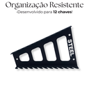 Ver imagem 7 de Suporte para Chave de Boca Aço Resistente Painel de Ferramentas 12 Chaves Fixação de Parede Preto