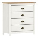 Ver imagem 1 de Cômoda 4 Gavetas Topázio 9101bf Branco Freijó Finestra