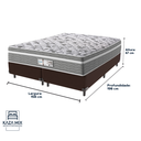 Ver imagem 3 de Cama Box Marrom e Colchão Queen Evolution Molas Ensacadas Probel