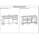 Ver imagem 4 de Balcão para Cozinha sem Tampo 3 Portas 1 Gaveta 150cm Line