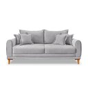Ver imagem 5 de Sofá Living 3 Lugares Bouclê 220cm Cinza London