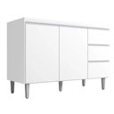 Ver imagem 1 de Balcão Gabinete de Pia Andréia 100cm Branco sem Tampo - Ajl Moveis