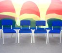 Ver imagem 1 de Kit 4 Cadeira Iso Infantil Azul Escolar e Creche