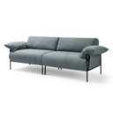 Ver imagem 3 de Sofá Living Modular Industrial 2 Lugares Basileia 240cm Yescasa Veludo Tx Cinza Grafite