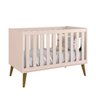 Kit Quarto Infantil Theo Madeira Rosa Fosco - Berço + Cômoda - 2