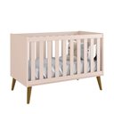 Ver imagem 2 de Kit Quarto Infantil Theo Madeira Rosa Fosco - Berço + Cômoda
