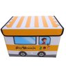 Bau Infantil Caixa Organizadora de Brinquedos Urso Livro Roupa Multiuso Onibus Puff Porta Treco - 2