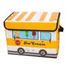 Bau Infantil Caixa Organizadora de Brinquedos Urso Livro Roupa Multiuso Onibus Puff Porta Treco - 1