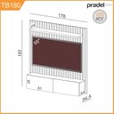 Ver imagem 4 de Painel Ripado para TV até 65 Polegadas 2 Portas Basculante 178cm Pradel Móveis