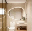 Ver imagem 2 de Espelho orgânico decorativo iluminado com led frio 80x90cm