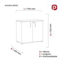 Ver imagem 4 de Armário para Escritório Baixo 2 Portas com Chave Maxxi Bege