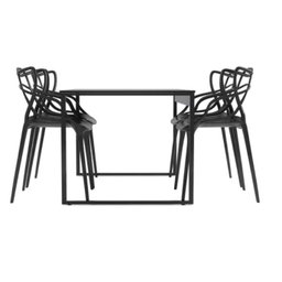 Mesa de Jantar Estilo Industrial C/ Cadeira Allegra 4 Unidades - 2