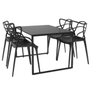 Mesa de Jantar Estilo Industrial C/ Cadeira Allegra 4 Unidades - 1
