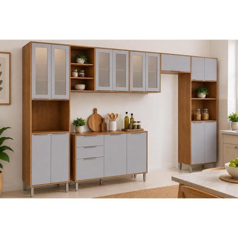 Kit Modulado 6 Peças Brilhante C570 Cinamomo/Platina MGM