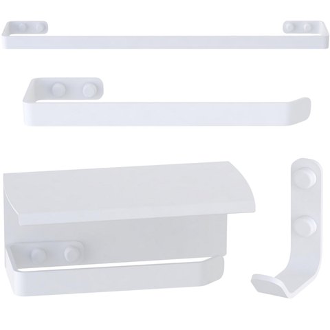 Kit de Acessórios para Banheiro Branco 4 Peças Fs.zmt