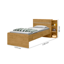 Ver imagem 4 de Cama Baú Cabeceira com Tampo de Abrir Acomoda Colchão 0,88m X 1,88m Jade - J&a Móveis:nature