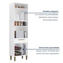 Ver imagem 2 de Torre Quente Lorena com 2 Portas e 1 Gaveta MDF 60cm Branco Kaiki Móveis