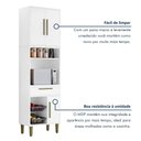 Ver imagem 4 de Torre Quente Lorena com 2 Portas e 1 Gaveta MDF 60cm Branco Kaiki Móveis