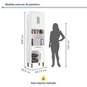 Ver imagem 3 de Torre Quente Lorena com 2 Portas e 1 Gaveta MDF 60cm Branco Kaiki Móveis