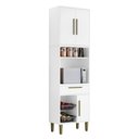 Ver imagem 1 de Torre Quente Lorena com 2 Portas e 1 Gaveta MDF 60cm Branco Kaiki Móveis