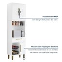 Ver mais imagens de Torre Quente Lorena com 2 Portas e 1 Gaveta MDF 60cm Branco Kaiki Móveis