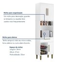 Ver imagem 5 de Torre Quente Lorena com 2 Portas e 1 Gaveta MDF 60cm Branco Kaiki Móveis
